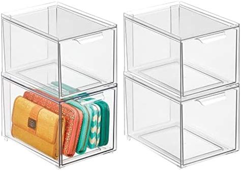 Amazon.com: mDesign Plastic Stackable Drawer Organizer Storage Bin w ...