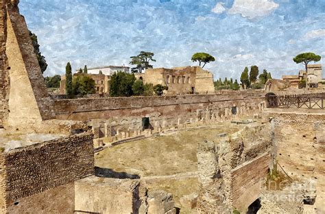 Palatine Hill ruins. Photograph by Geoff Kidd - Fine Art America