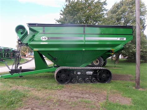 Green J & M 1251 grain cart on tracks | Farm equipment, Farm, Agriculture