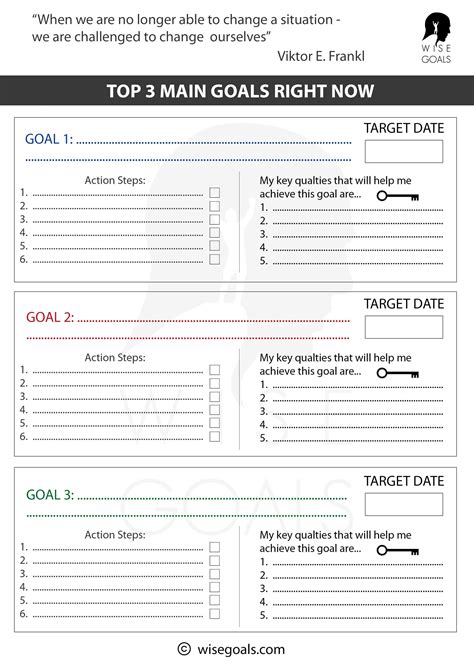 Stylish Goal Setting Worksheets To Print (PDF, FREE)