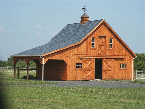 Center Aisle Horse Stable | Barn house design, Pole barn homes, Barn plans