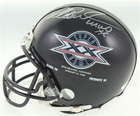 Richard Dent Signed Bears Super Bowl XX Logo Mini Helmet Inscribed "MVP ...