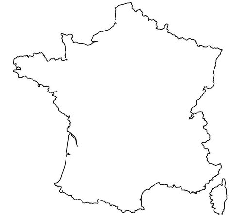 Simple map of France - Map of France simple (Western Europe - Europe)