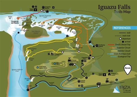 IGUAZU FALLS NATIONAL PARK Trails Map | ITravelArgentina