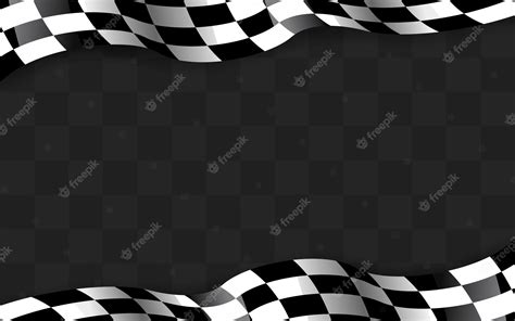 Premium Vector | Waving checkered flag along the edges on a black and blue background. modern ...