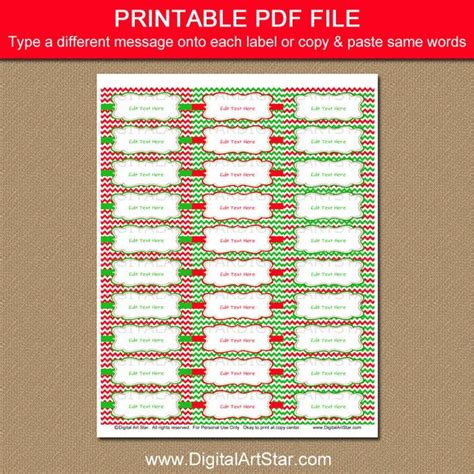 Printable Christmas Address Labels EDITABLE Holiday Address | Etsy | Christmas address labels ...