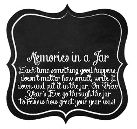 Memory Jar Printable Label | printable label templates