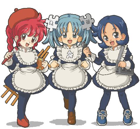 wikipe-tan, commons-tan, and quote-tan (wikipedia) drawn by kasuga ...