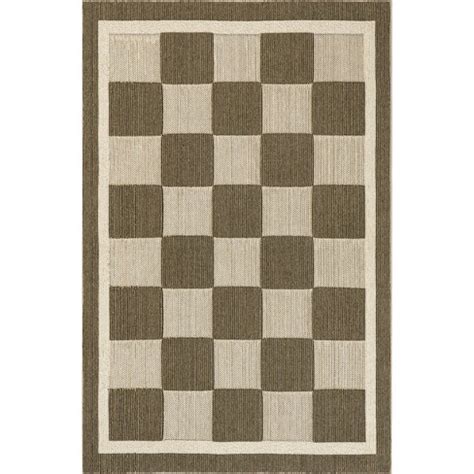 Nuloom Lavonia Checkered Indoor/outdoor Area Rug 5x7, Beige : Target