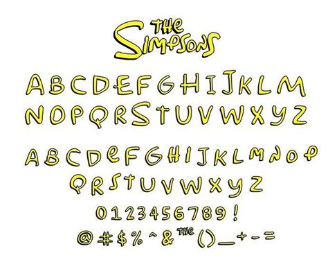 Simpsons Font– Browse Free Fonts to Download with our Generator | The simpsons, Lettering ...