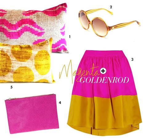magenta + goldenrod | Good color combinations, Style, Fashion