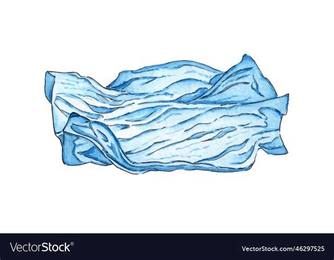 Watercolor of a crumpled candy wrapper symbol Vector Image