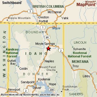 Bonners Ferry, Idaho Area Map & More