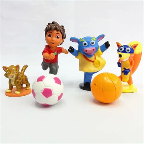 6Pcs 12pcs Cute cartoon toys Micro landscape scene Dora the Explorer Action Figure Dolls -in ...