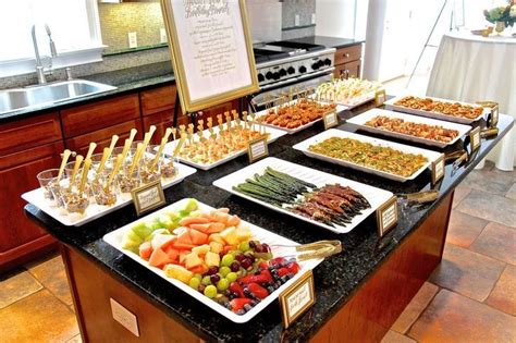 the buffet is ready to be served for guests