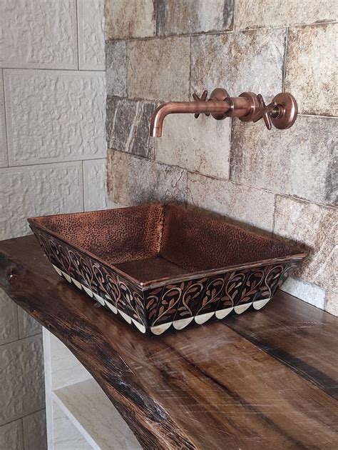 Antique Style Copper Sink Faucet, Copper Wall Mount Faucet Bathroom Washbasin - Etsy