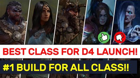 BEST CLASS Choices For Diablo 4 Launch!!! TOP Builds & Tier-List For EVERY Class!! - YouTube