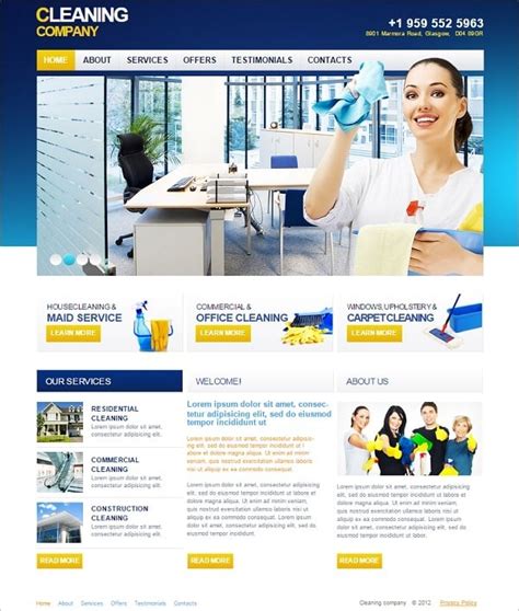 Cleaning Company Website Templates - Sparkling Solution for Business