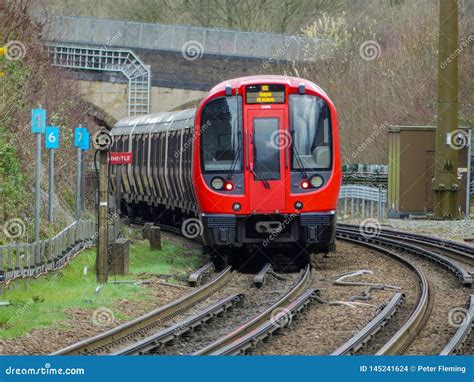 S8 Stock London Underground Train Departing from Chorleywood Station on ...