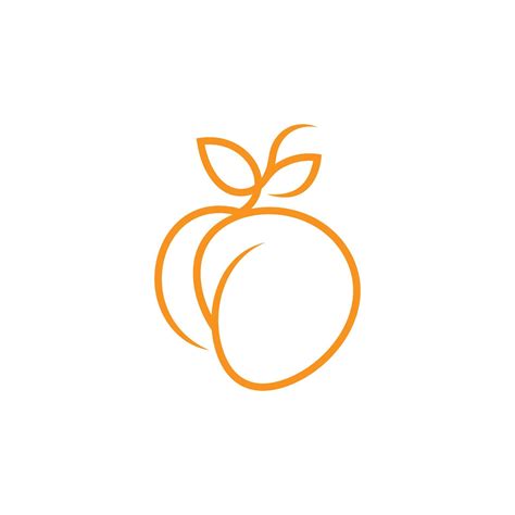 Peach logo design 10934999 Vector Art at Vecteezy