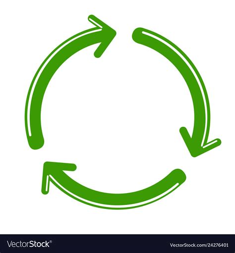 Circular recycling symbol icon Royalty Free Vector Image