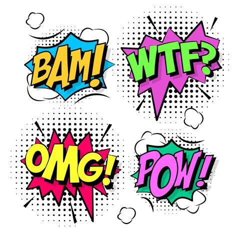 Comic Sound Effects Vector Art, Icons, and Graphics for Free Download