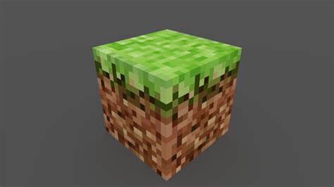 3D model MineCraft grass block 3D model VR / AR / low-poly | CGTrader