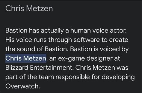 TIL that Bastion has actually a voice actor. I always thought it was 100% created on software ...