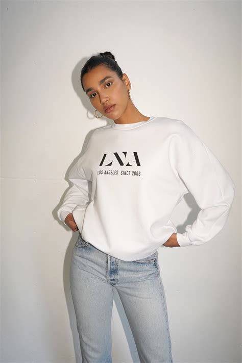 LNA Anniversary Sweatshirt - White – LNA Clothing