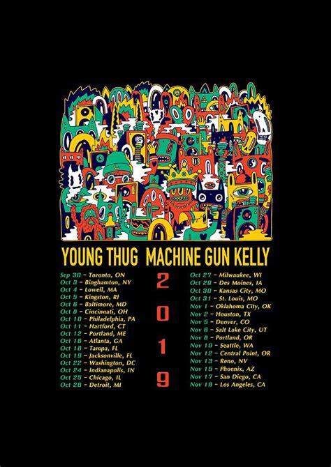 Poster Tour Dates Young Thug And Machine Gun Kelly Digital Art by Ahok ...