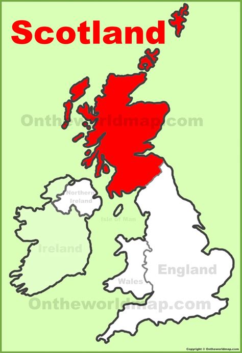 Scotland location on the UK Map - Ontheworldmap.com