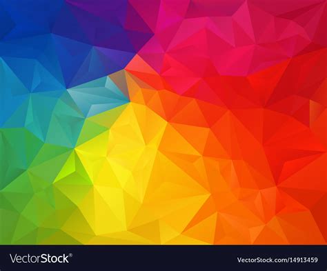 Rainbow spectrum polygon background Royalty Free Vector