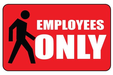 Printable Employees Only Sign Red Get Free Download Now | Printable signs, Beware sign, Diy signs