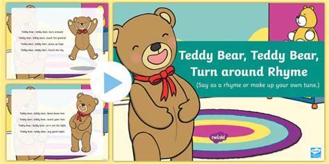 Teddy Bear, Teddy Bear, Turn Around Rhyme PowerPoint