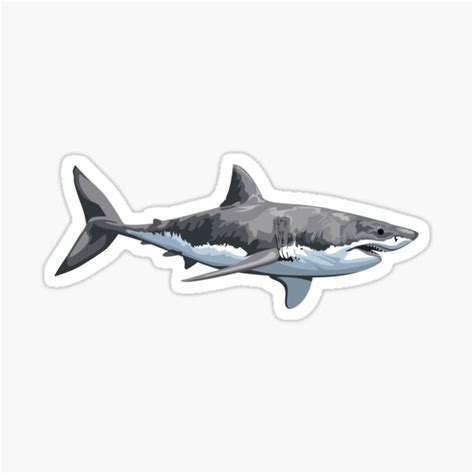 Ocean Sticker Laptop Stickers Laptop Decals Shark Sticker Geometric Shark Sticker Water Bottle ...