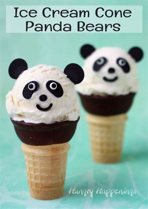 Vanilla Custard Ice Cream Cone Panda Bears - Hungry Happenings | Recipe | Panda bear cake, Panda ...