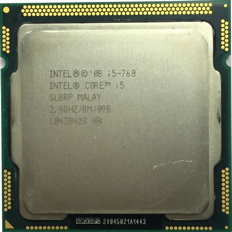 Intel Core i5 760 i5 760 2.8 GHz Quad Core CPU Processor 8M 95W LGA ...