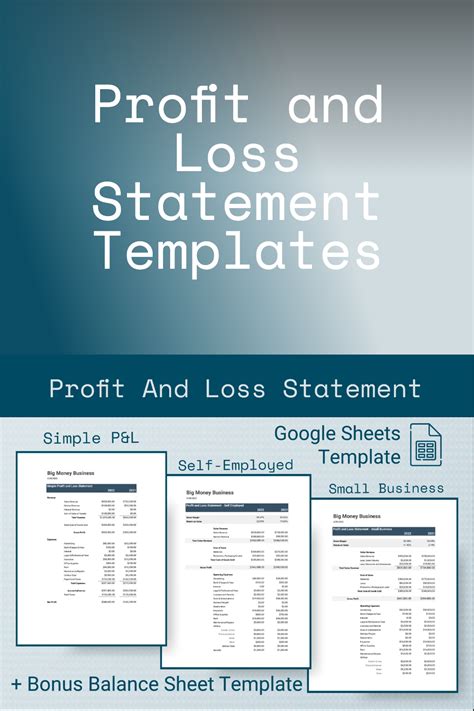 Profit and Loss template for small business. Self-employed Profit and ...