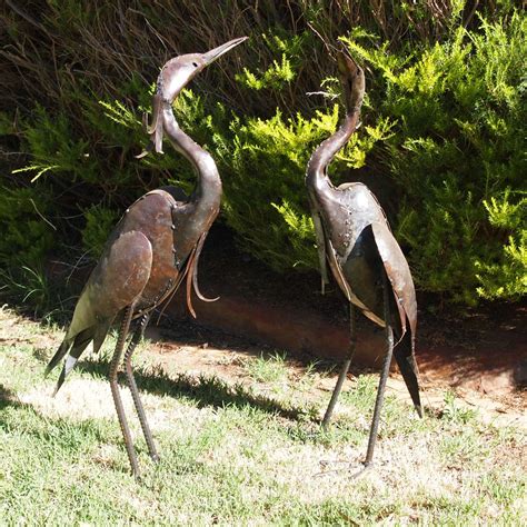 Egret Metal Garden Art – Garden Zoo