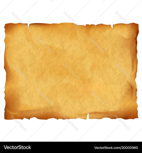 Old parchment isolated on white background Vector Image