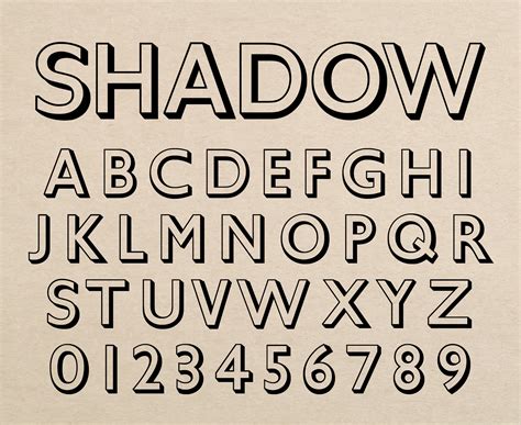 Shadow Font Shadow Script Font Shadow Font Style Drop Shadow Font Shadow Letters Font Outline ...