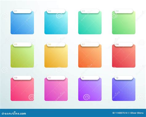 Numbered Gradient Vertical Text Box Set 1 To 3 Vector | CartoonDealer ...