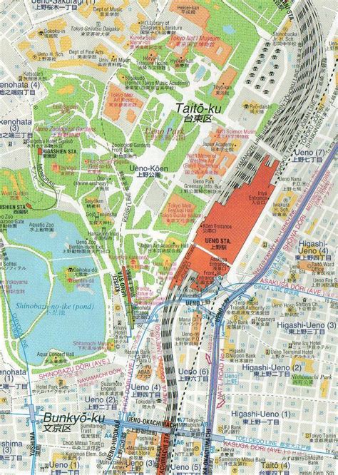 Ueno map - Ueno Tokyo map (Kantō - Japan)