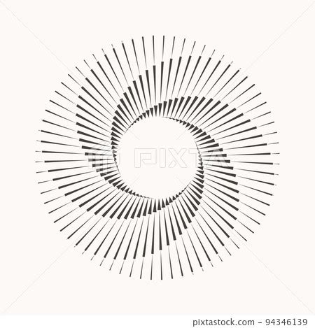 Spiral with lines in circle as endless symbol.... - Stock Illustration ...