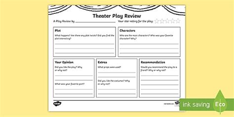 Theater Play Review (teacher made) - Twinkl