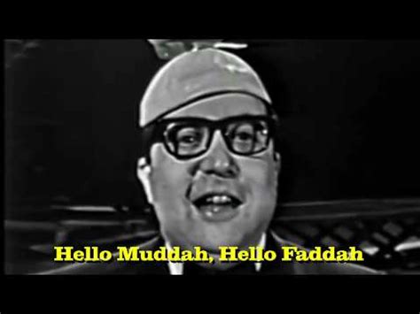 Lyrics for Hello Muddah, Hello Faddah by Allan Sherman - Songfacts