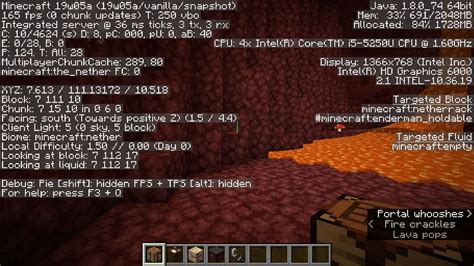 Minecraft player creates a detailed guide for F3 debug screen