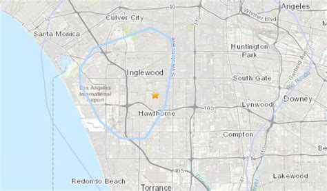 Usgs Earthquake Map Los Angeles - Map