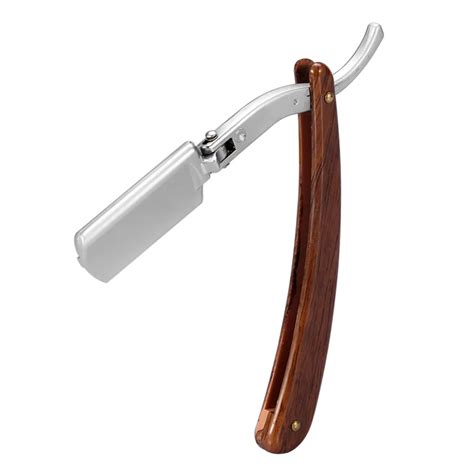 Zinc Alloy Barber Straight Razor Shaving Long Handle Folding Shaving Knife Sharp Edge Blade ...