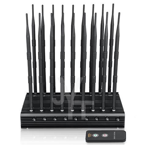 Unique 5.8g WiFi GSM GPS Cell Phone Jammer RF Signal Jammer Adjustable with 18 Antennas - Signal ...